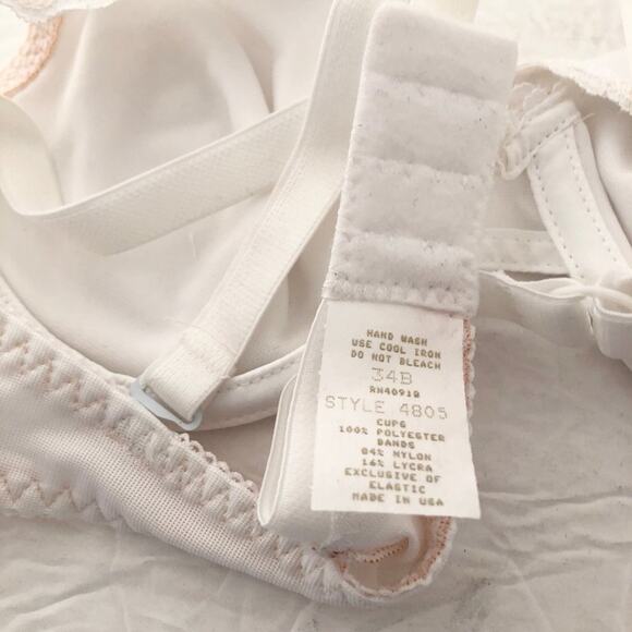 American VINTAGE Empire Intimates 34B White Convertible Strap Bridal Bra A14 - Picture 4 of 4